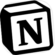 Notion cube icon with a black N.